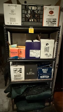 Black Steel Open 5 Shelf