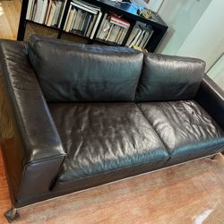 IKEA leather Sofa and Chaise Lounge 