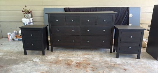 IKEA 8 Drawer Wood Dresser and Nightstand Set