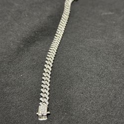 7inches Moissanite 925 sterling silver bracelet 8mm