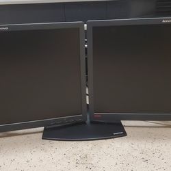 Two 24" Monitors with Stand