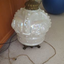 Antique Irrodecent Glass Lamp