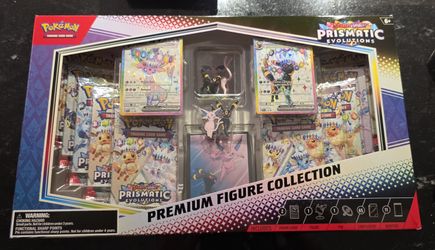 Pokemon including 2 Prismatic Evolutions Figure Collection Boxes