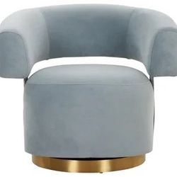 Blue/Grey Velvet  Chair