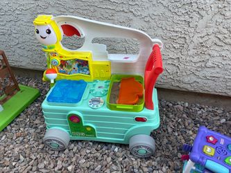Fisher-Price Laugh & Learn 3-in-1 On-the-Go Camper Infant Walker & Toddler Activity Center,