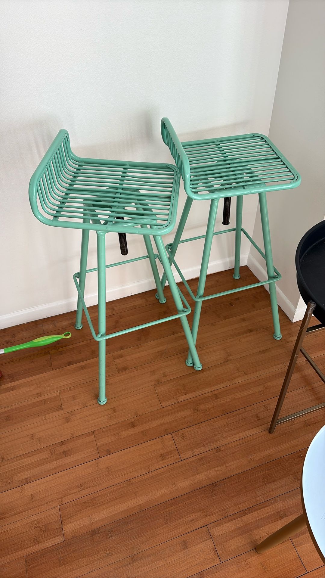 Metal Teal Bar Stools