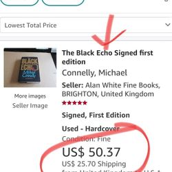 ⭐Author Autographed⭐ The Black Echo By Michael Connelly A Novel
