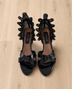 BCBGMAXAZRIA Stella Ruffle Ankle Strap Sandals –  New