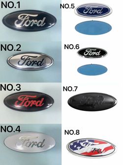 FORD 7 Inch Front Grille Tailgate Logo Emblem 3D Oval 3M Adhesive F150 F250 F350