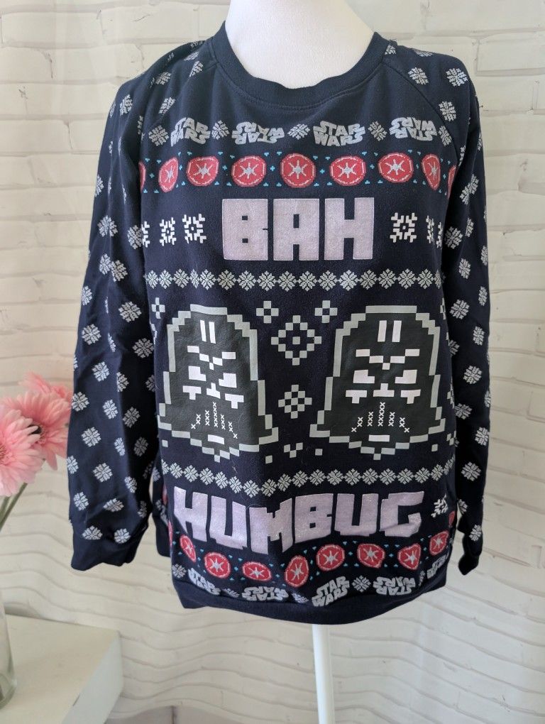 Darth Vader Christmas Sweatshirt Junior Size Large