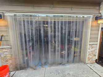 Clear PVC Strip Door Curtain with Mount Rail