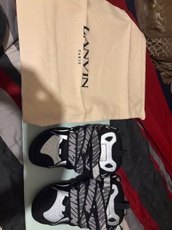 Lanvin curb sneaker reflective grey black size 45