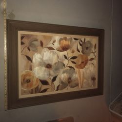 Flower Painting With Frame