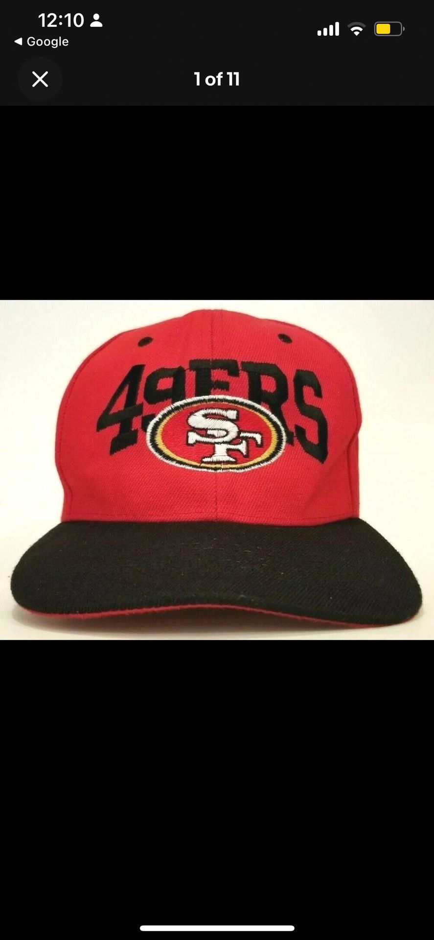 Leader LOGA Snap Back NFL San Francisco 49ers Black Bill Red Hat