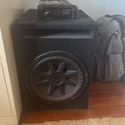 Kicker Sub with Cobalt 4500 watt Amp and Custom Box