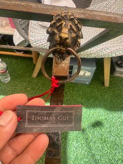 Thomas Guy Interiors Brass Lion Head Door Knocker