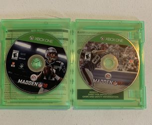 Xbox madden 17 & 18 (2 for 1)