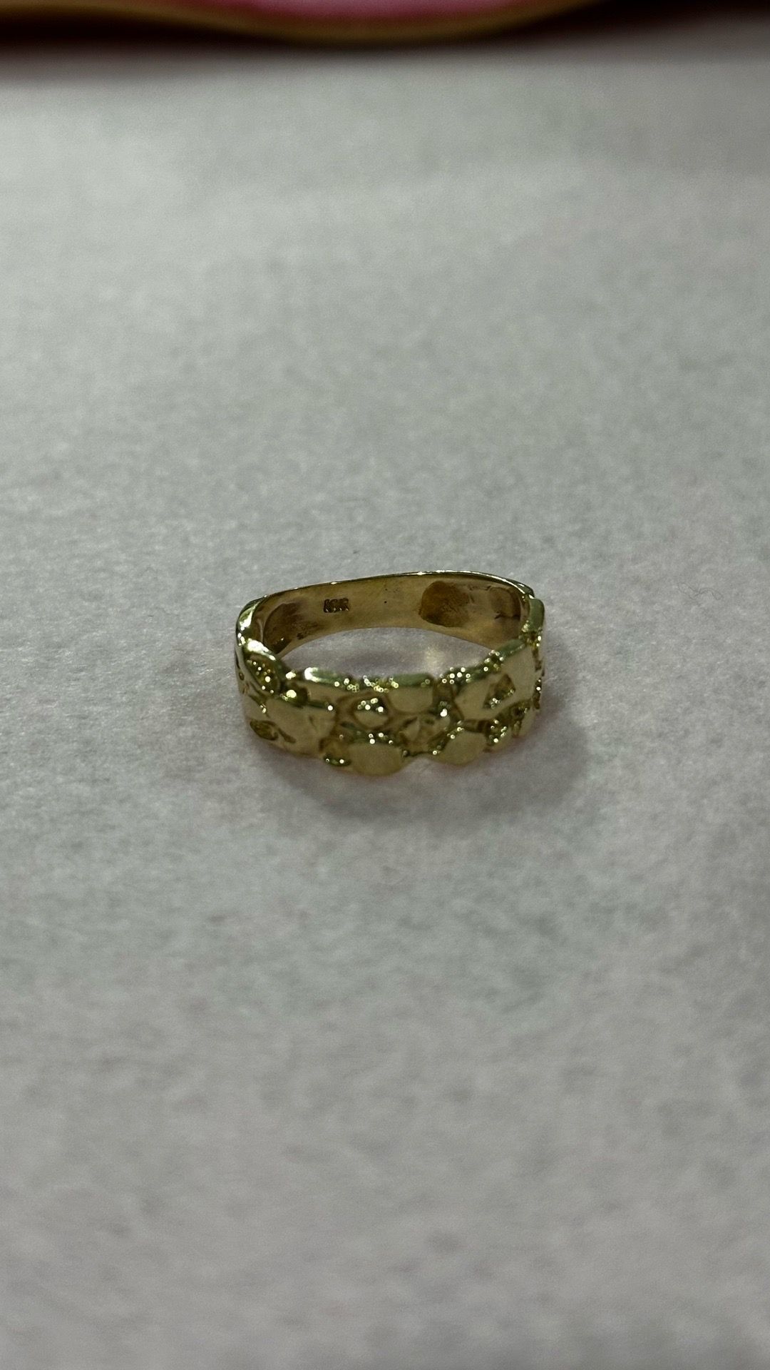 Gold nugget ring