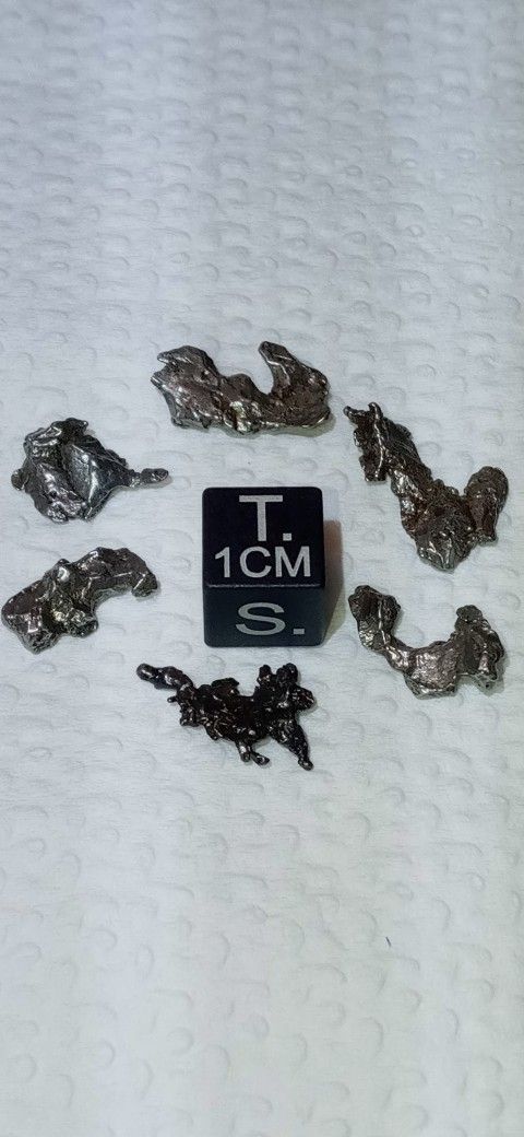 Lot of 6 Campo del Cielo (Field of Heaven) Meteorites 5.0 grams total