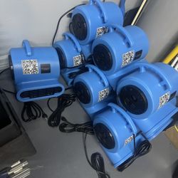 10 X 1/2HP ETL Listed Carpet Dryer Fan, 2200CFM Air Blower Mover for Home Drying, 15 FT Long Cord Portable Floor Blower Fan with 3-Speeds Daisy Chain 