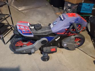 6v spiderman sale motorcycle ride on