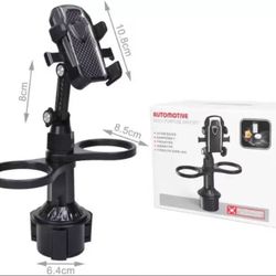 Car Phone Holder for Your Car with 2 Car Cup Holder Phone Mount Universal Automobile Cradle