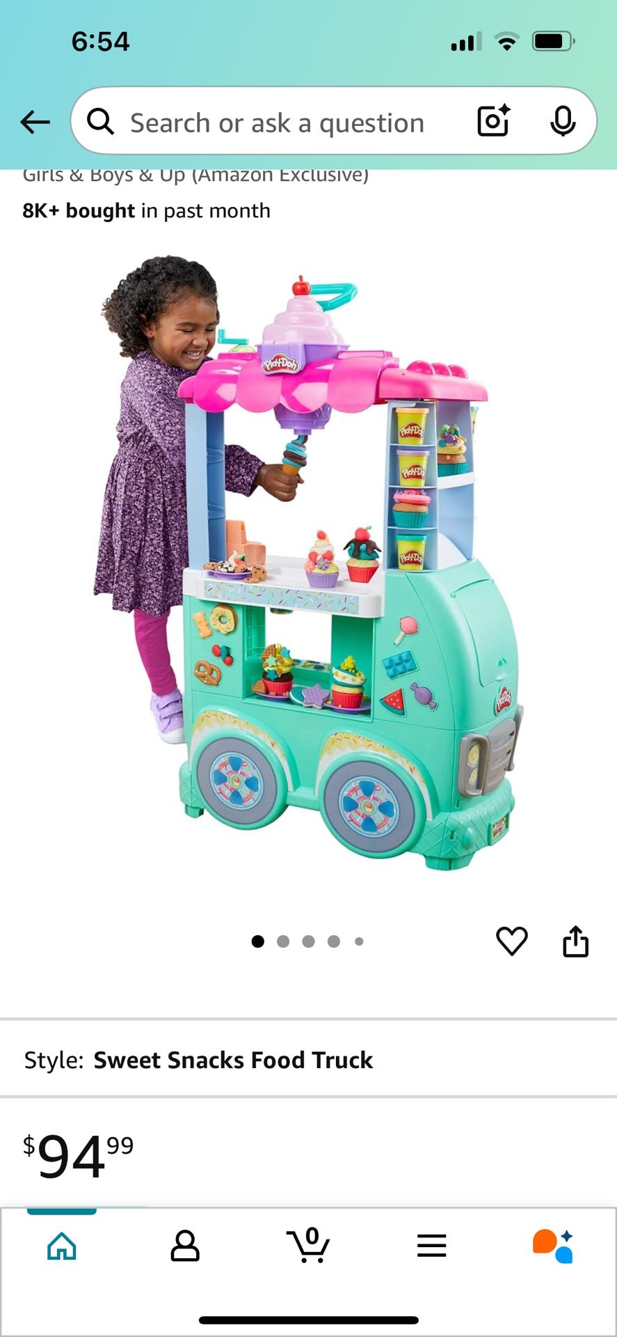 Play Doh Kitchen Creations Sweet Snacks Food Truck Toy Playset for Kids