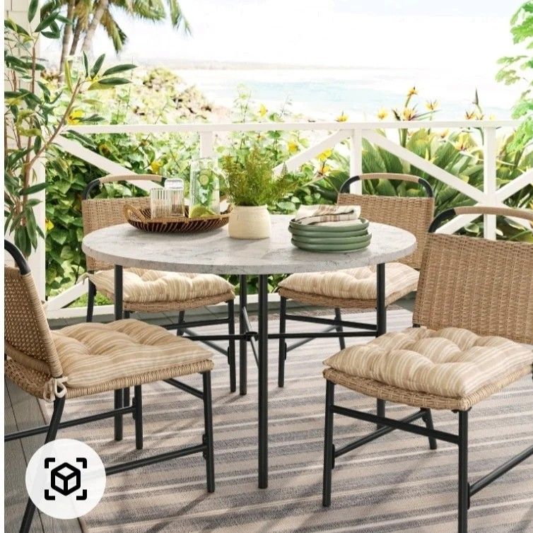 💥R71#16 $90 7"x10" Beachside Stripe Outdoor Rug - Threshold™ designed with Studio McGee