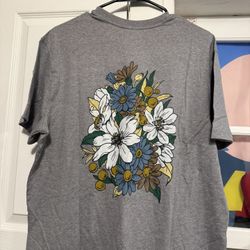 Target Goodfellow & Co. Gray Floral T-Shirt