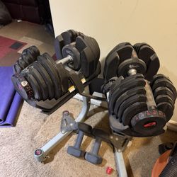 Bow Flex Dumbbells And Stand