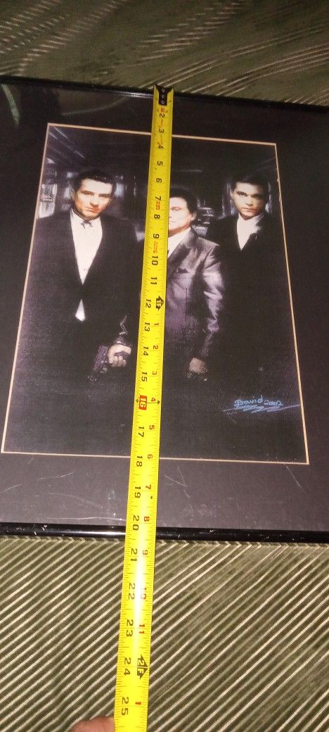 Lot Of 3 Black Framed And Matted Mob Related Collectable 20"by 16" Art Pieces Deal