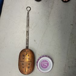 Antique Copper and Iron Skimmer Ladle