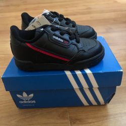 Adidas Continental 80 I Baby Toddler Shoes Sneakers Black & Red Size 6K
