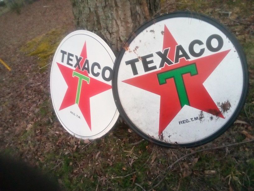 Large 36" Texaco Metal Signs Take Your Pick.