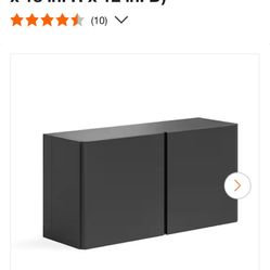 EVEREST Steel 1-Shelf Wall Mounted Garage Cabinet in Graphite Grey (36 in. W x 18 in. H x 12 in. D