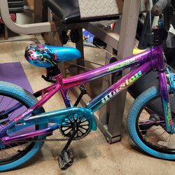 Regular bike for a young girl.