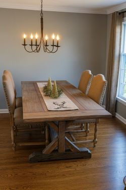 Custom Designed Farmhouse Dining Tables. 
