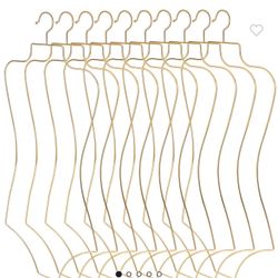 Ganchos De Ropa Dorados De Cuerpo 