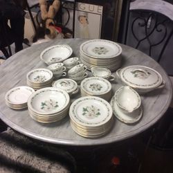 Vintage White Floral China 