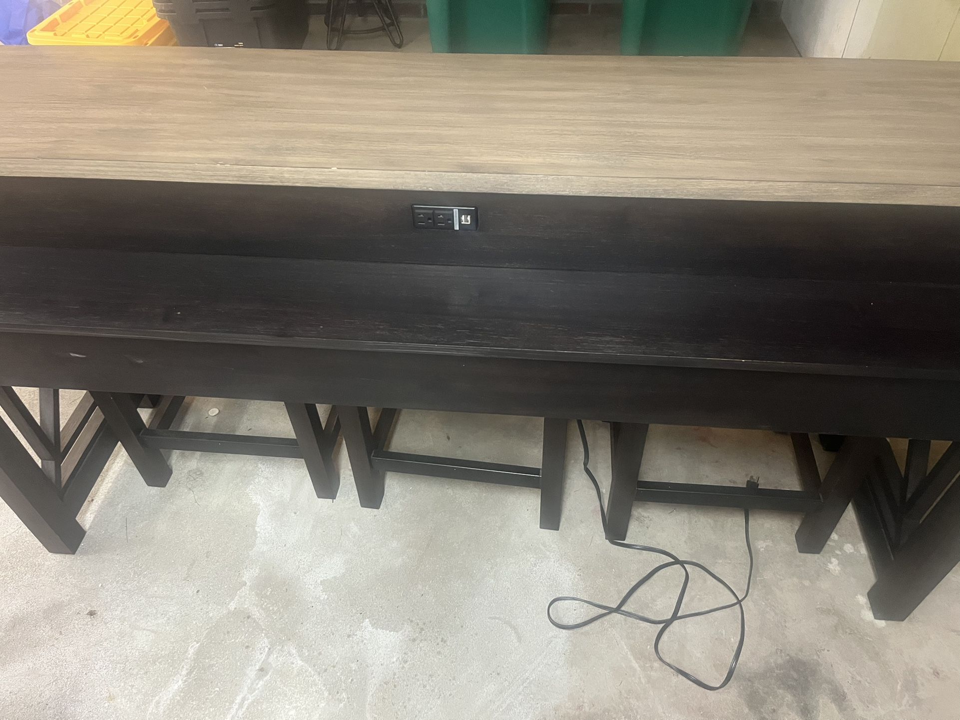 5 Feet Long Wooden Bar Table With 3 Stools