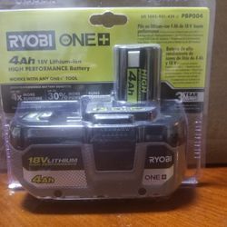 18V ONE+ 4AH LITHIUM HIGH PERFORMANCE BATTERY AND - RYOBI Tools