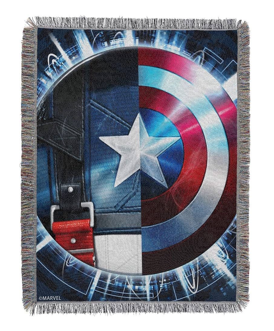 Northwest Captain America Woven Tapestry Throw Blanket. 48”X60”. “STAR AGENT”