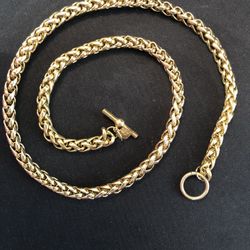 Anne Klein heavy gold necklace 24.5 inches