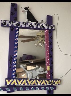 Cat an dog wooden pix look at pix $30