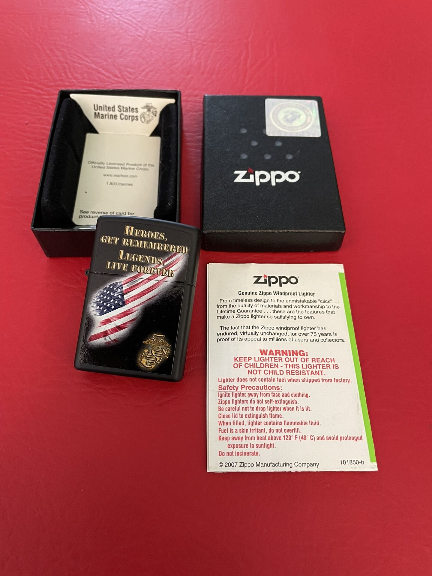 2013 United States marine corps zippo lighter