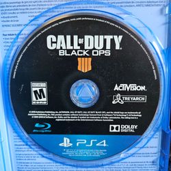 Activision Call of Duty Black Ops 4 PS4 2018 NTSC-U/C M Shooter Game Only Playstation 4