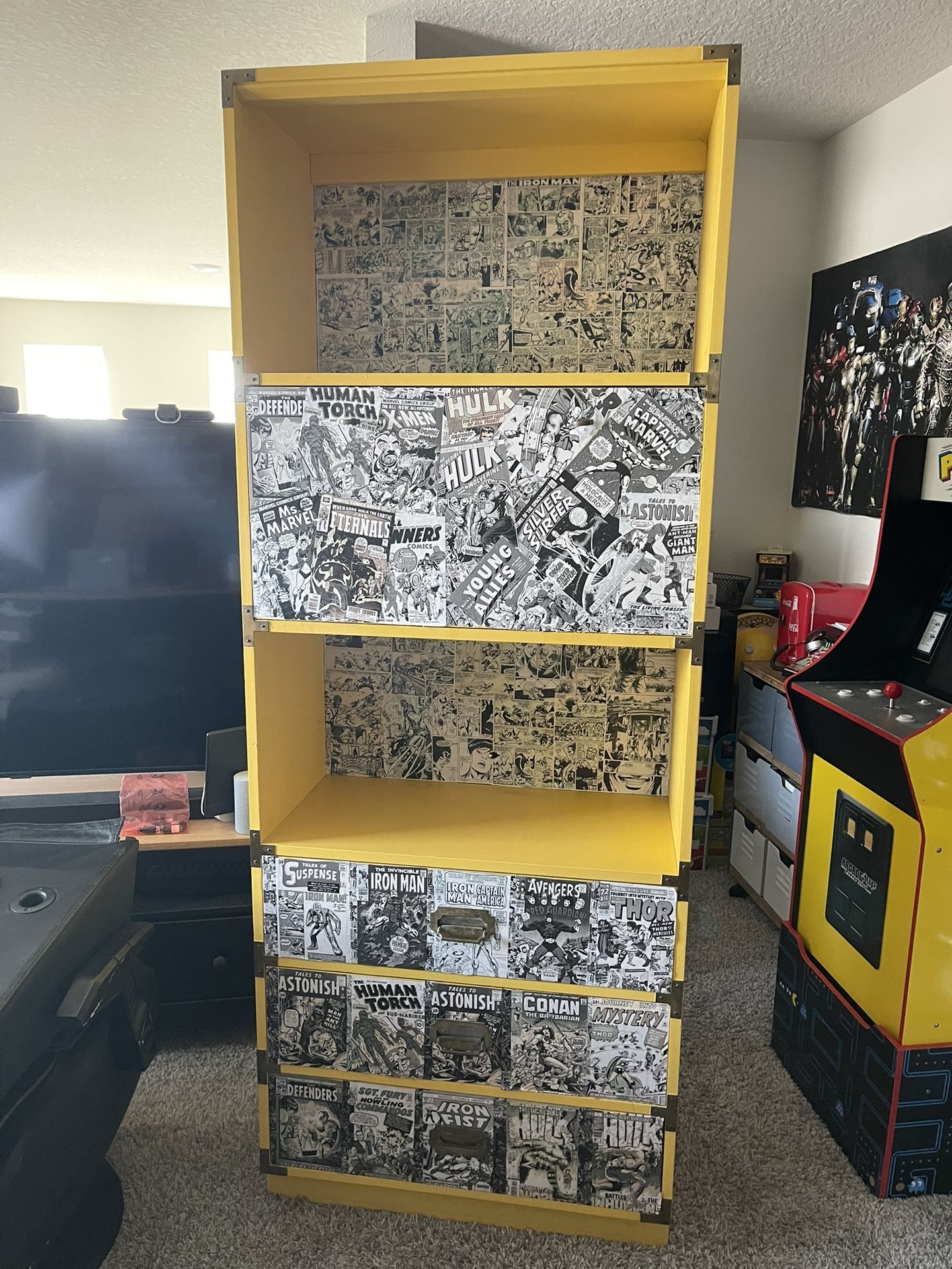 Cabinet Storage 3 Drawer Marvel Comics Characters