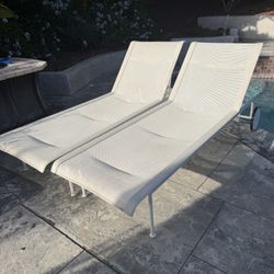 Richard Schultz 1966 Knoll Chaise Lounge Chairs-pair-authentic Mid Century Modern 