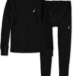 NWT Náutica Long Sleeve Active Stretch 2 Pcs Thermal Set Black M