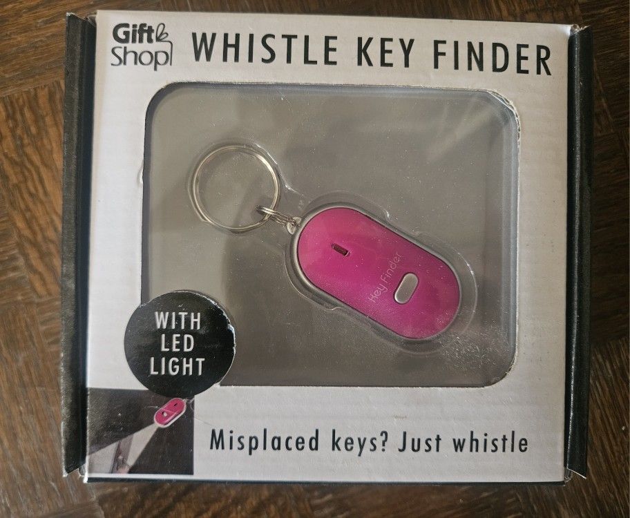 Pink Whistle Key Finder with LED Light